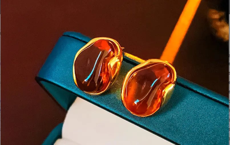 Resin Stud Earrings