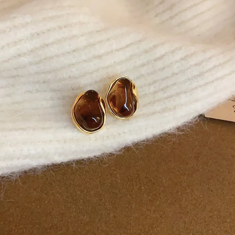 Resin Stud Earrings