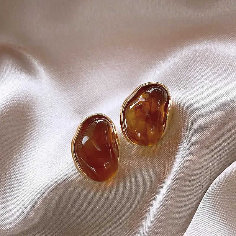 Resin Stud Earrings