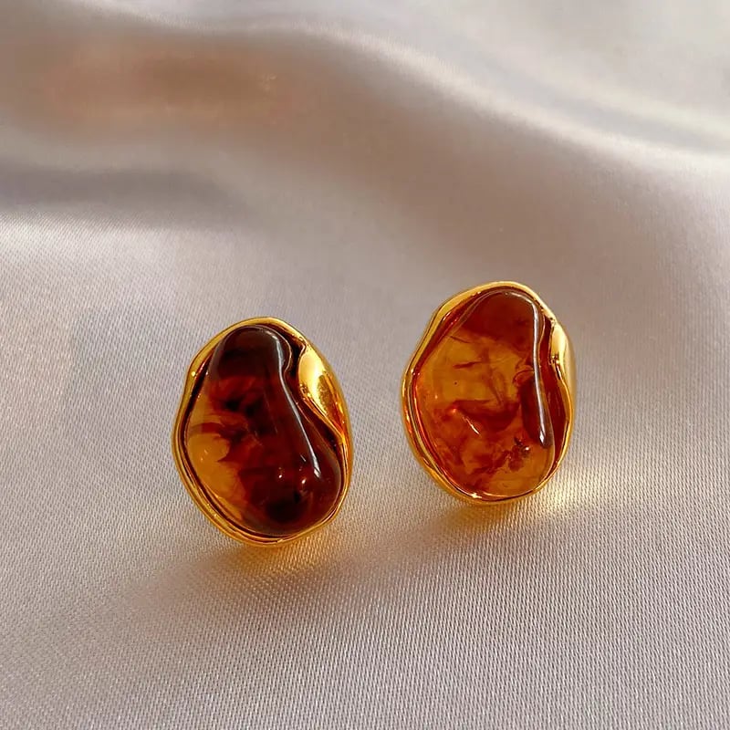 Resin Stud Earrings