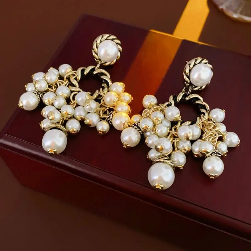 Faux Pearl Drop Earrings