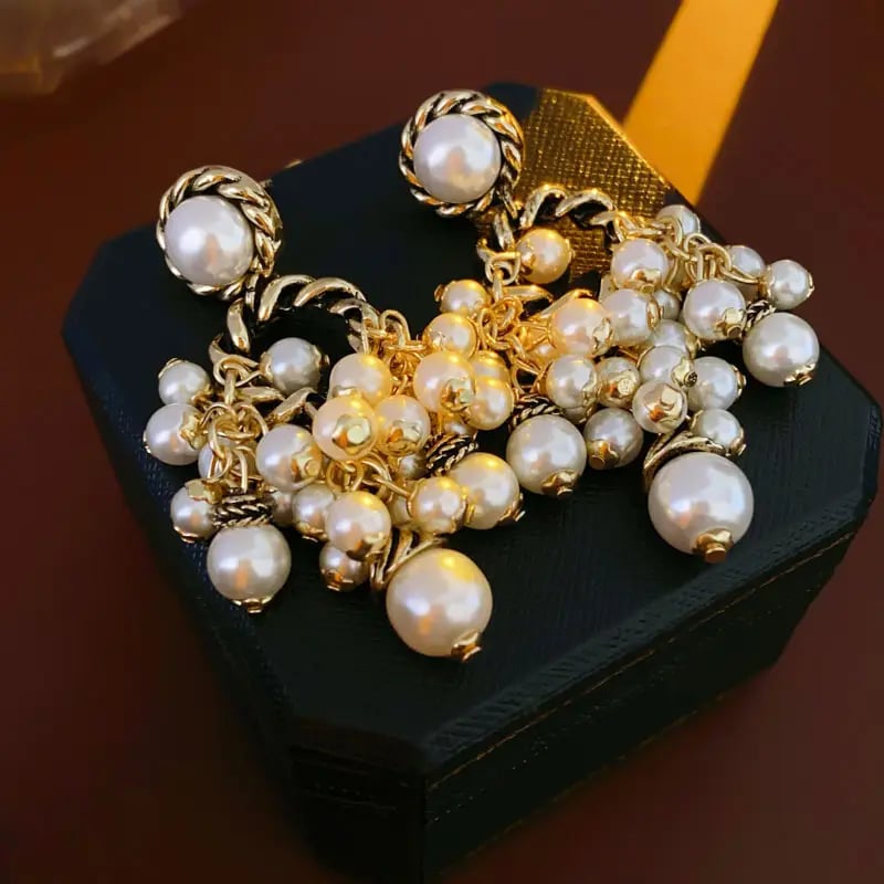 Faux Pearl Drop Earrings