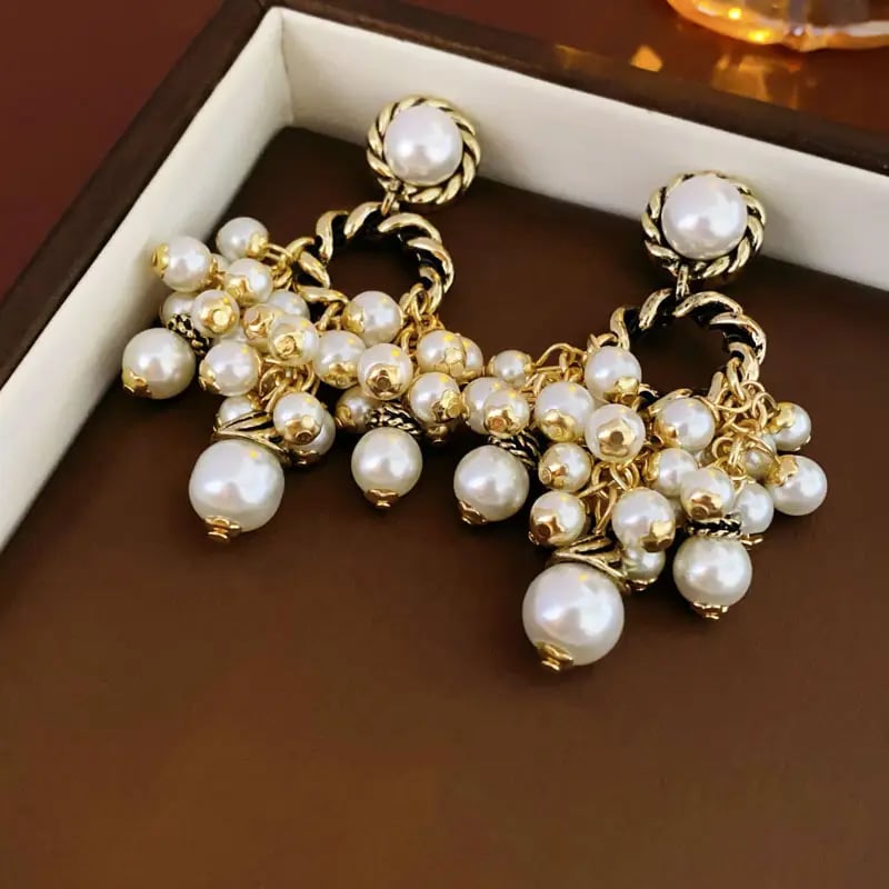 Faux Pearl Drop Earrings