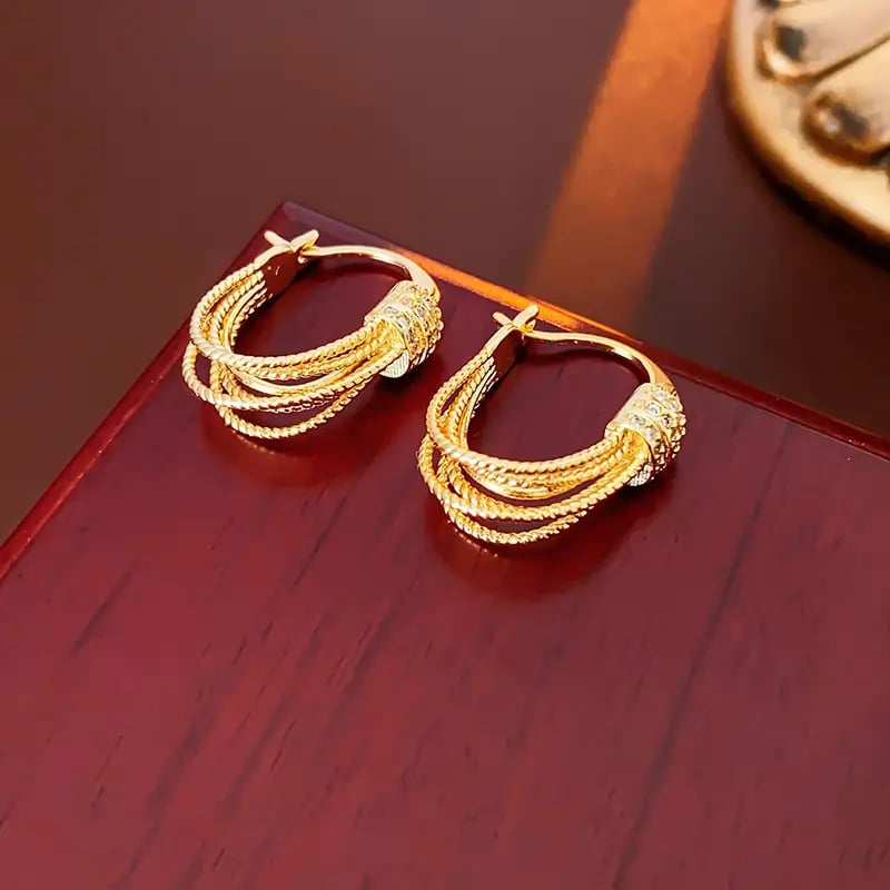 Layered Huggie Hoop Earrings