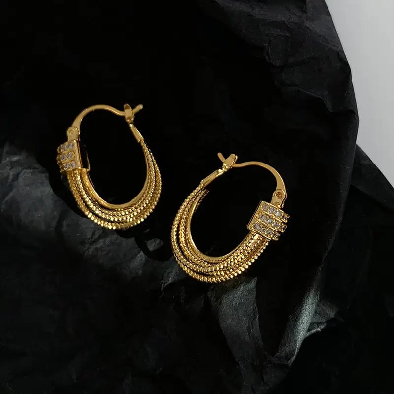Layered Huggie Hoop Earrings