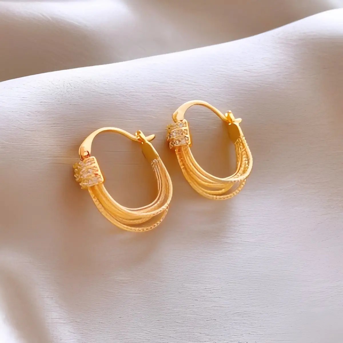 Layered Huggie Hoop Earrings