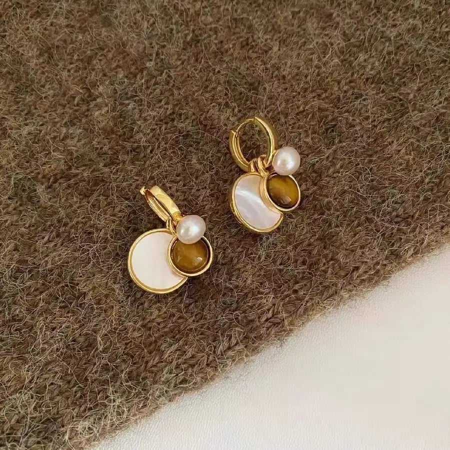 Round Drop Earrings
