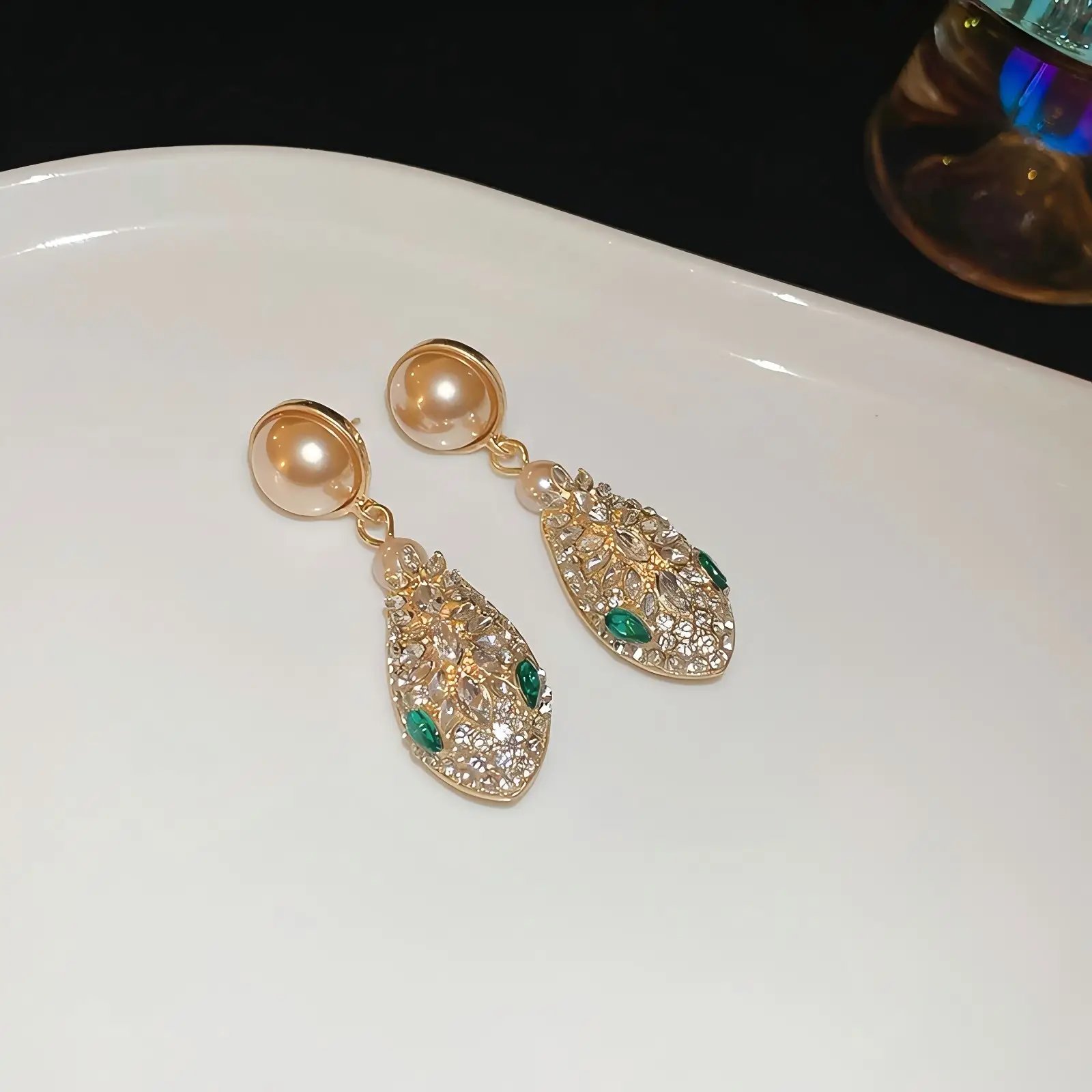 Embellished Snake Drop Earrings