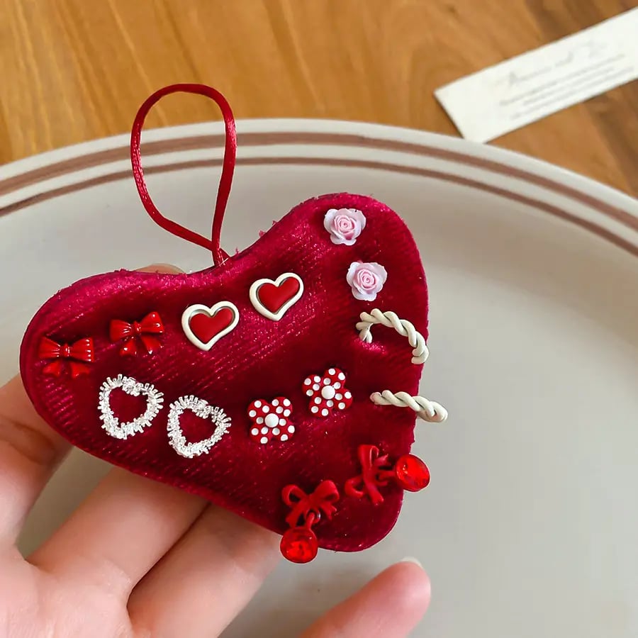 Set of 7- Rhinestone Heart and Bowknot Earrings