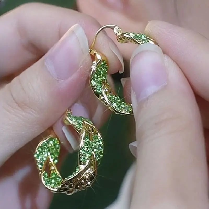 Twisted Round Huggie Earrings