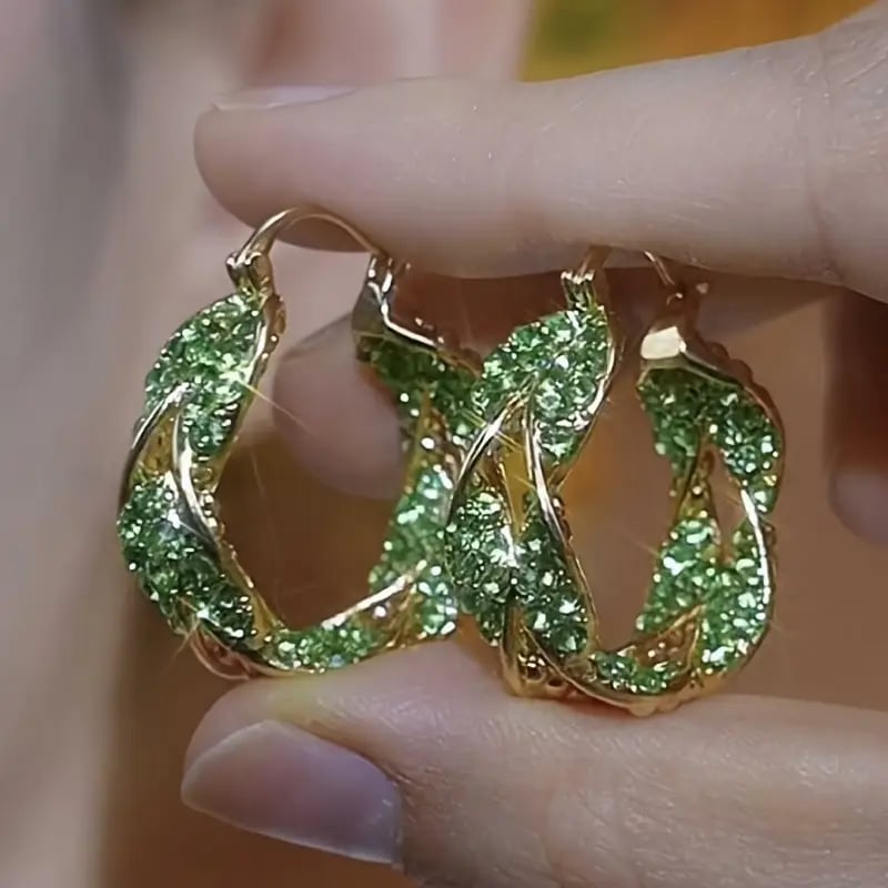 Twisted Round Huggie Earrings