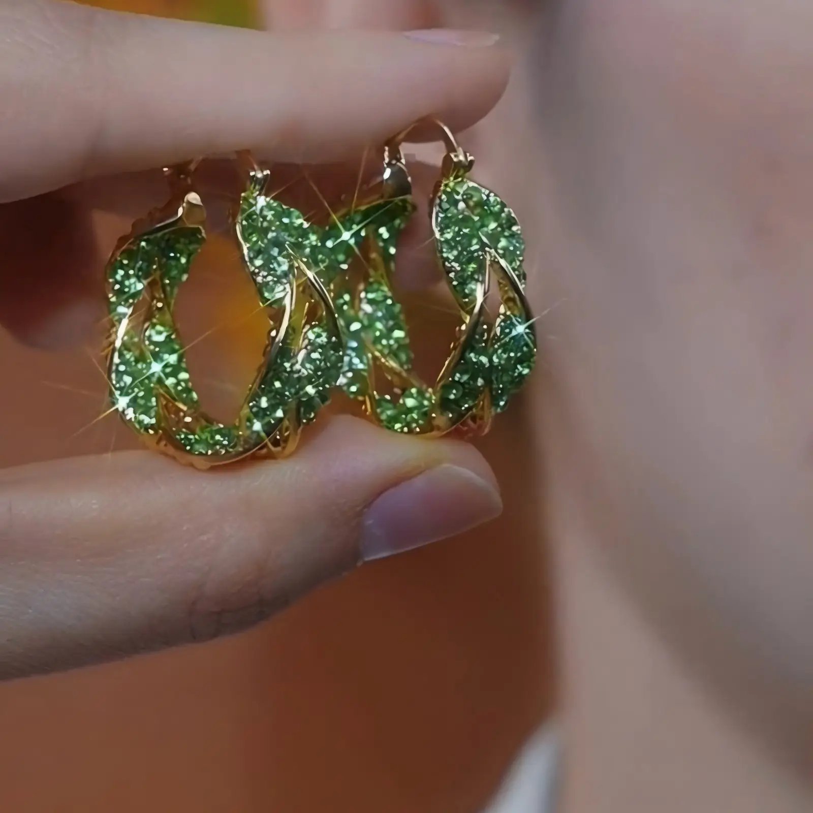 Twisted Round Huggie Earrings