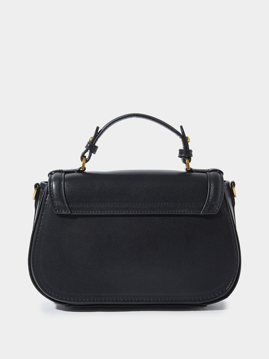 Black Canvas Strap Crossbody Bag