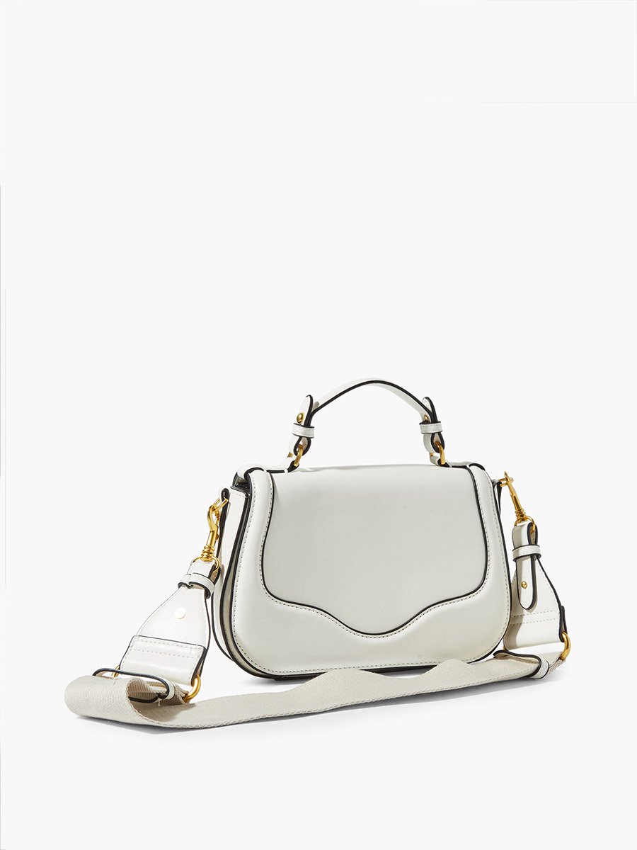 Off White Canvas Strap Crossbody Bag