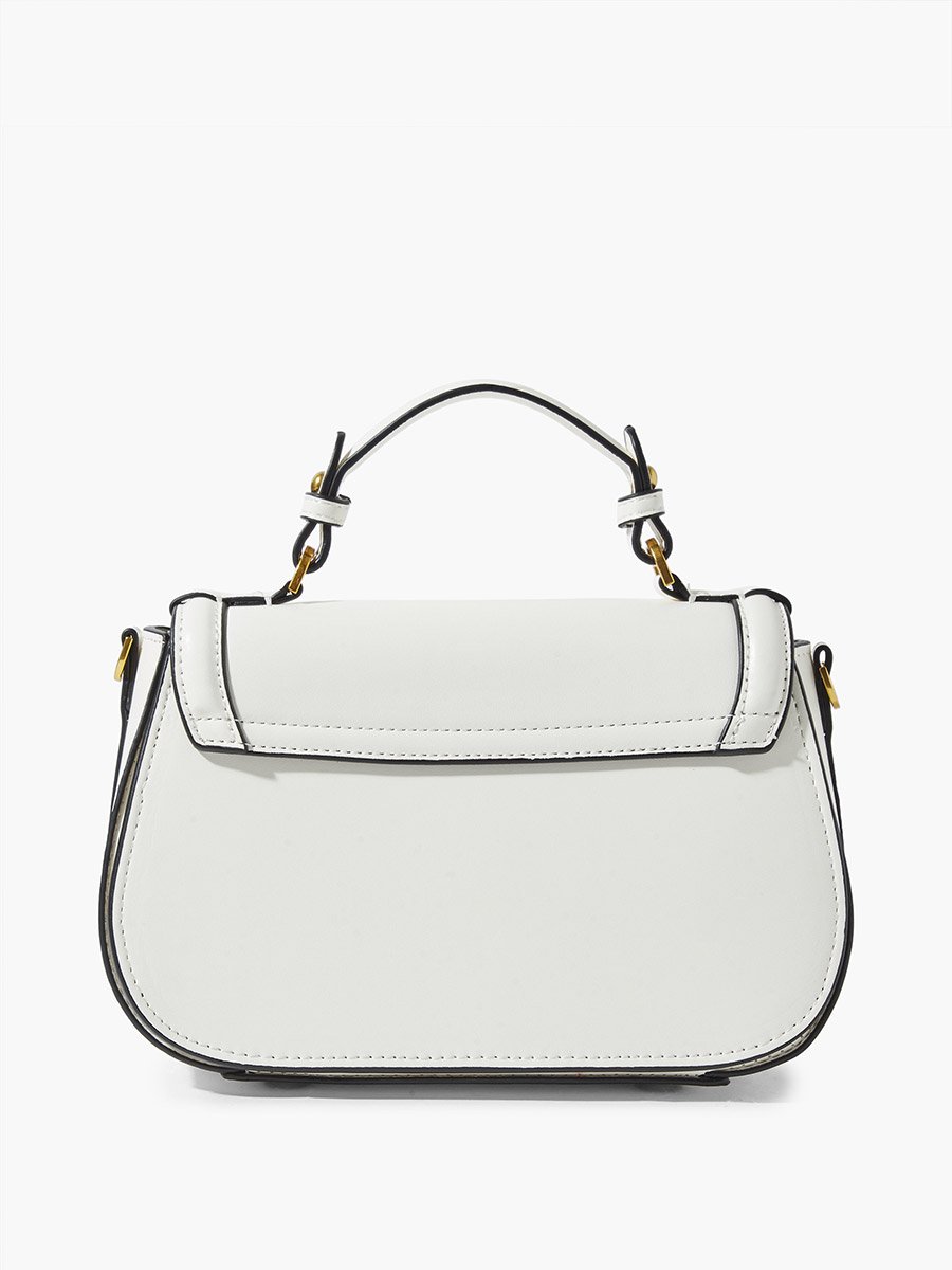Off White Canvas Strap Crossbody Bag