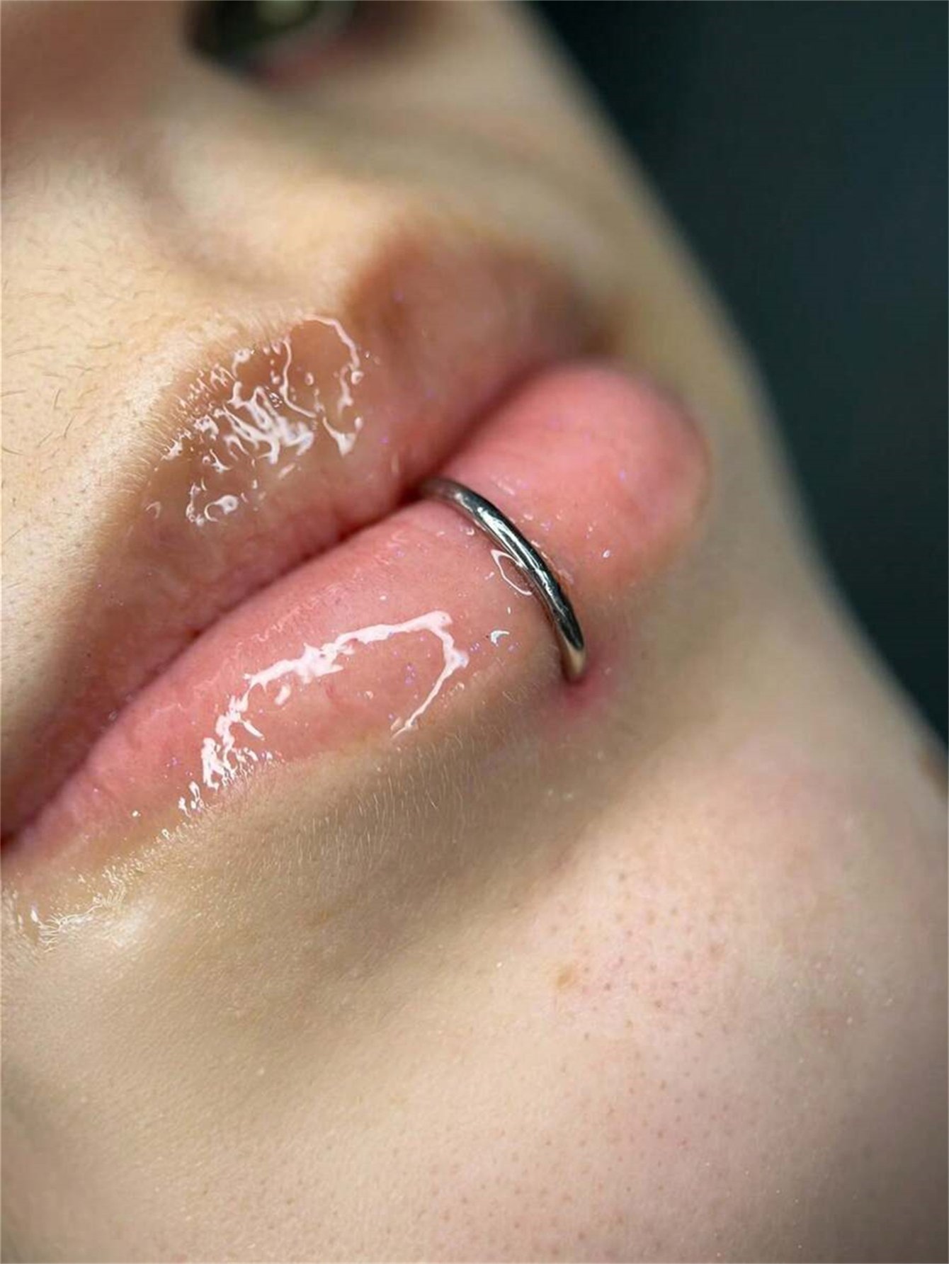 Pack of 2 - Silver C-Shaped Lips Ring