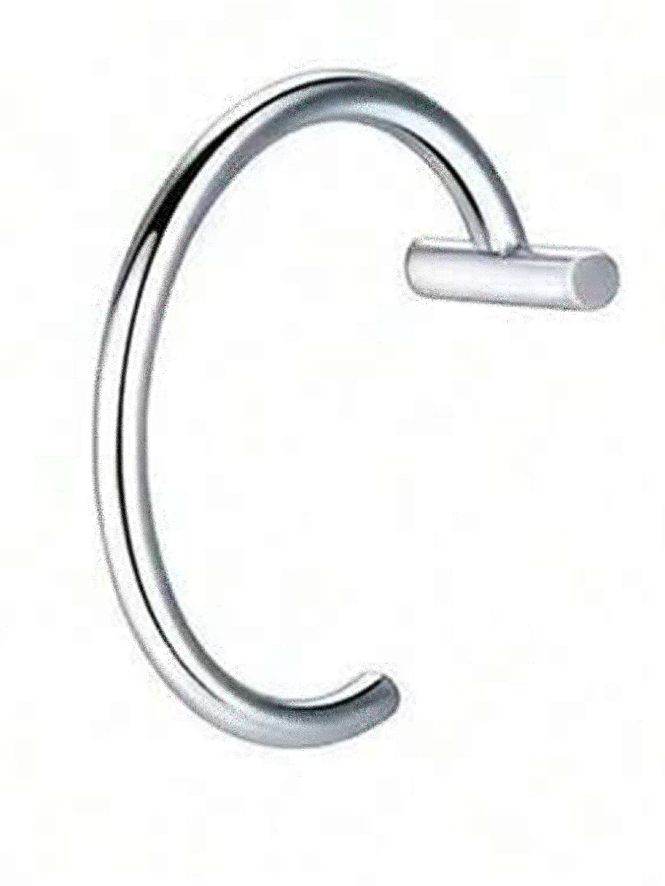 Pack of 2 - Silver C-Shaped Lips Ring