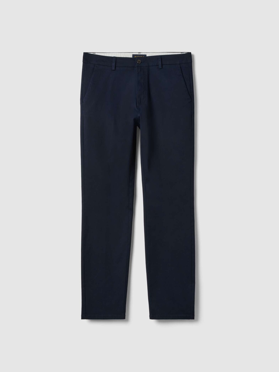 Men Blue Slim Fit Stretch Cotton Chinos