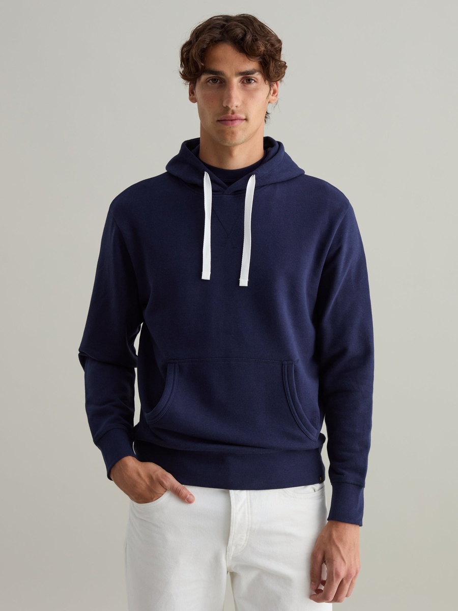 Men Navy Blue Regular Fit Hoodie