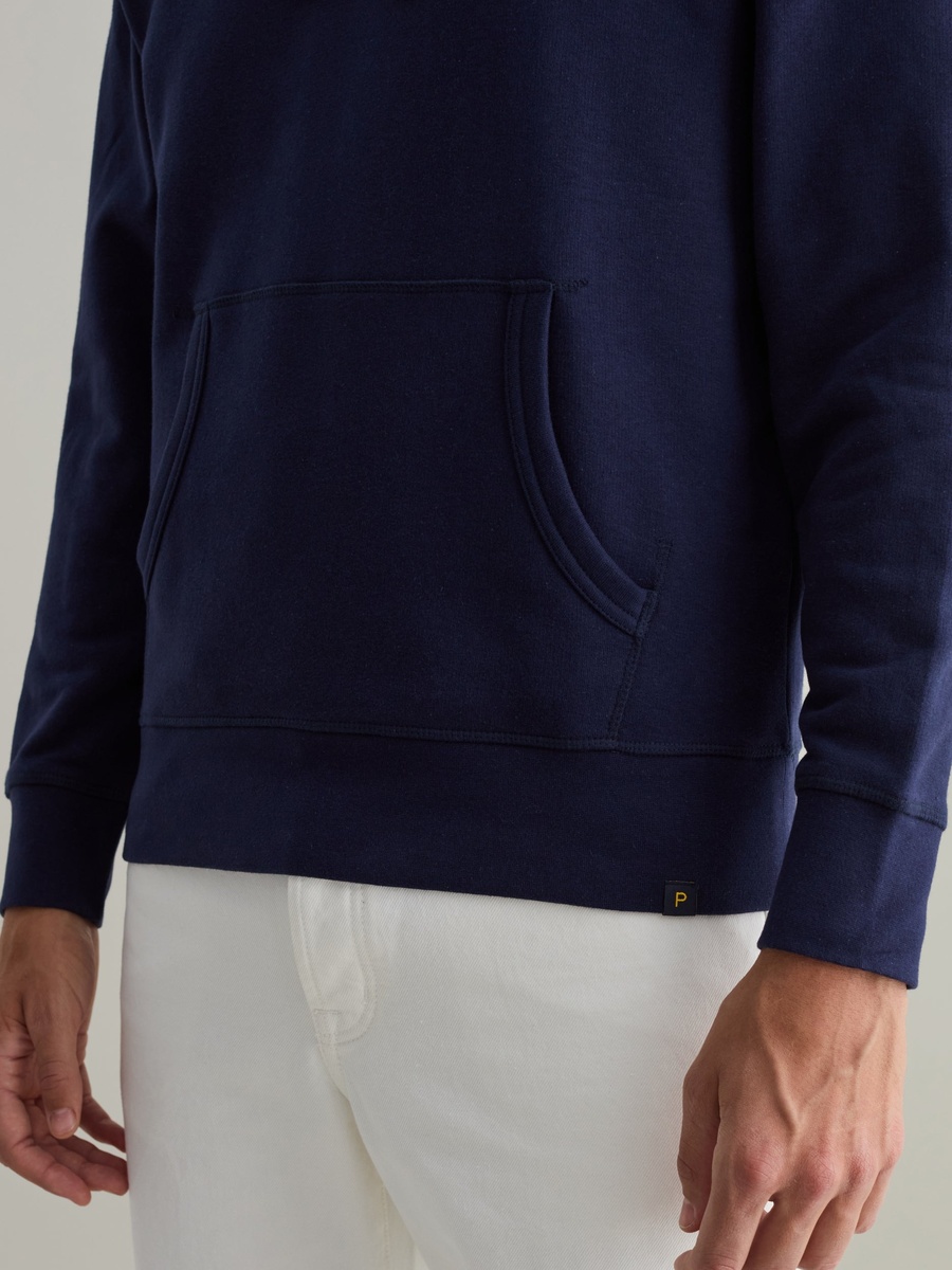 Men Navy Blue Regular Fit Hoodie