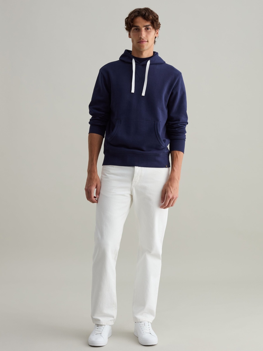 Men Navy Blue Regular Fit Hoodie