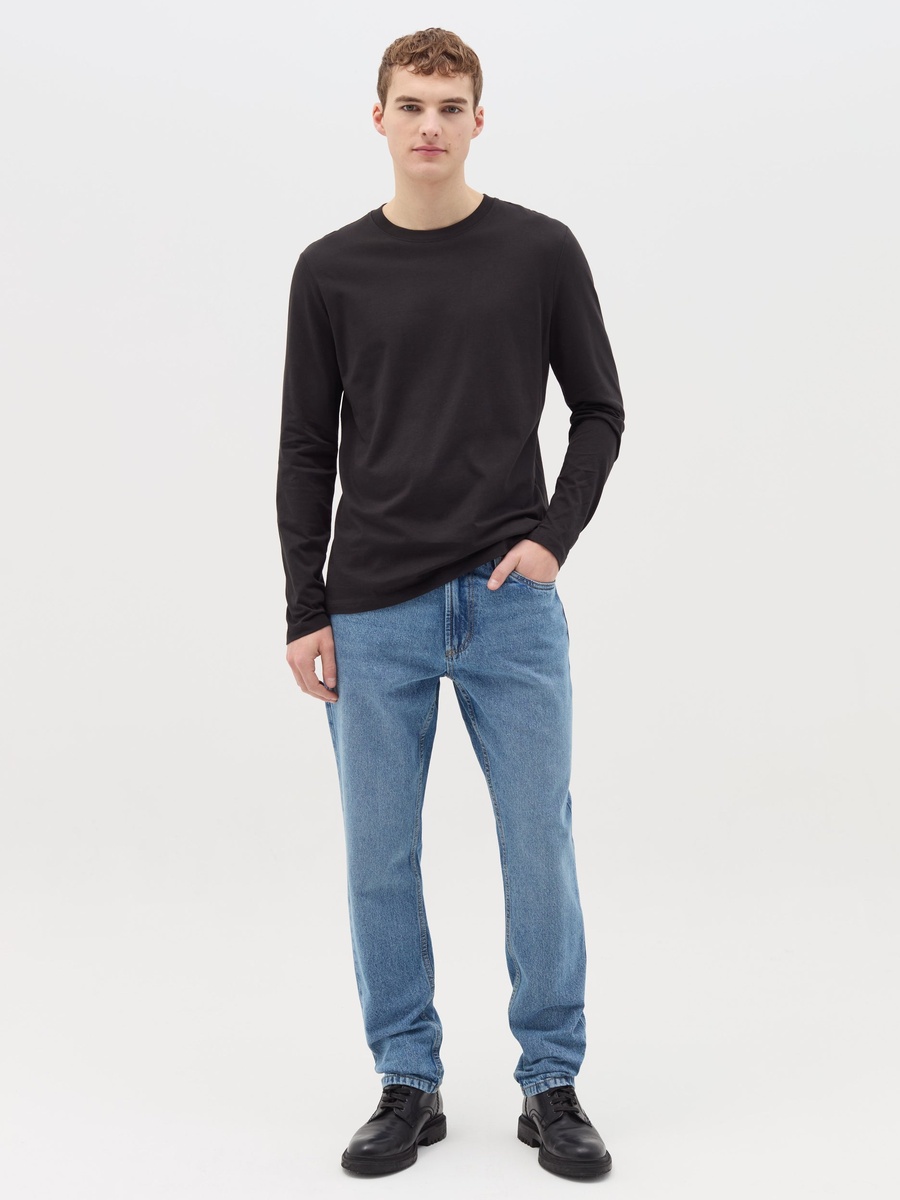 Men Black Long Sleeve T-Shirt