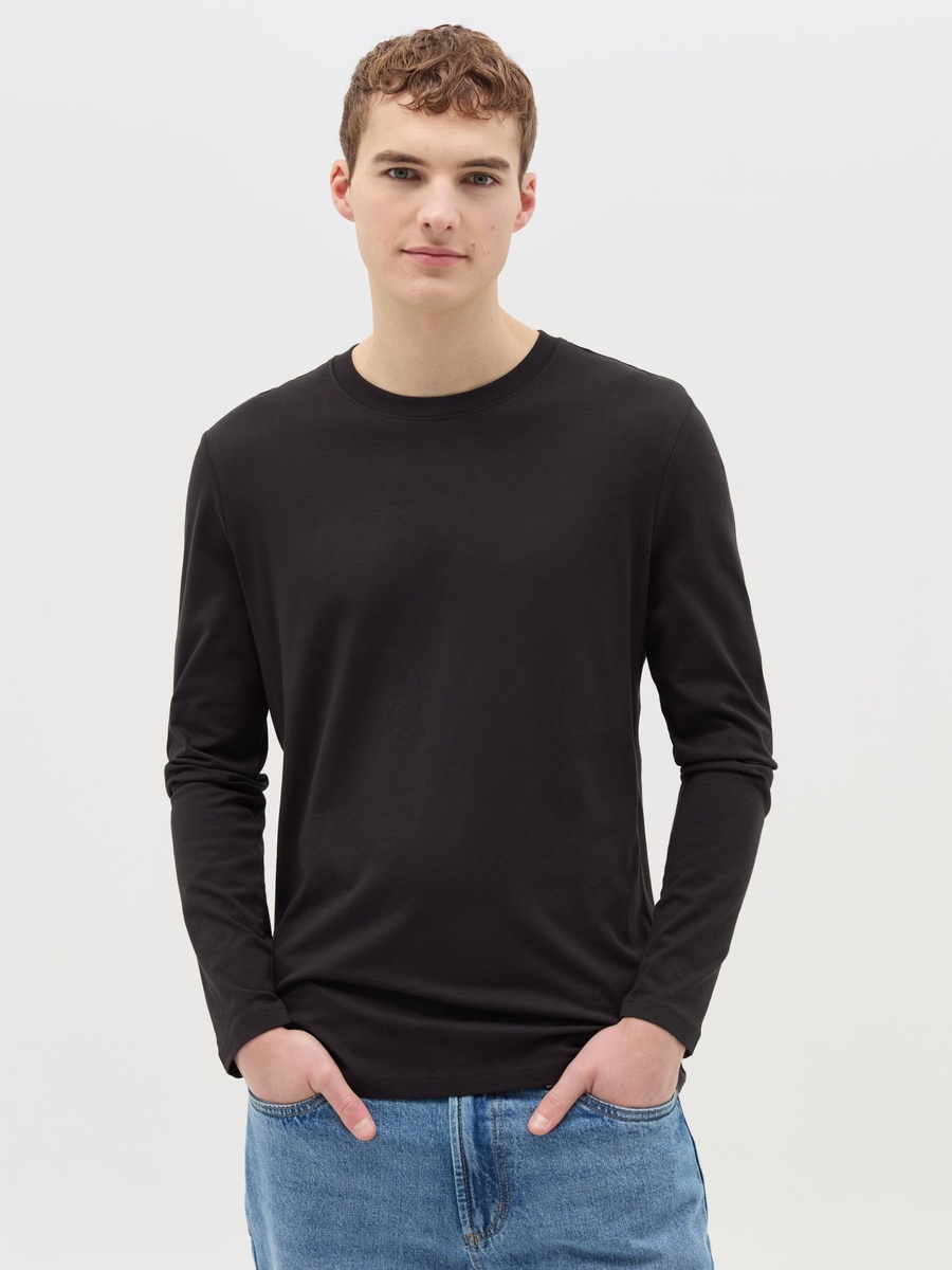 Men Black Long Sleeve T-Shirt