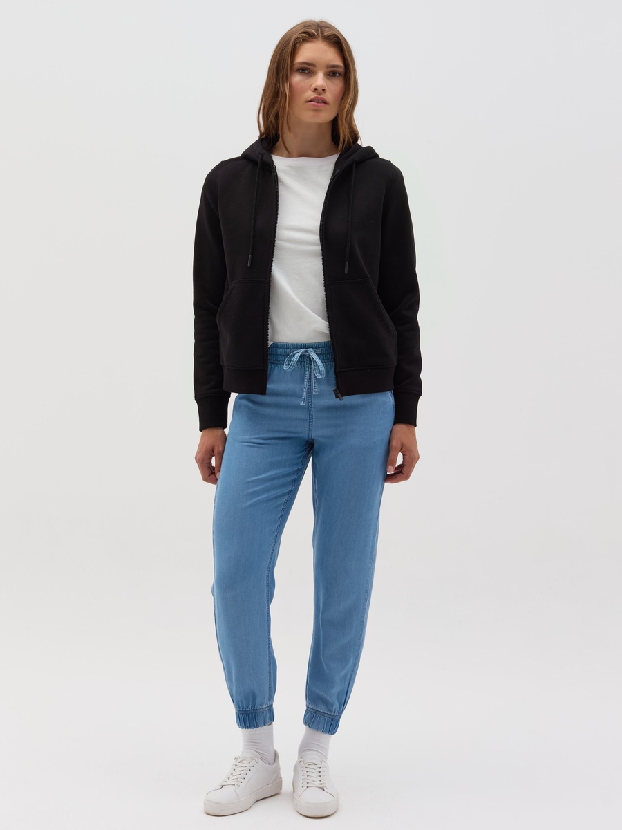 Women Light Blue High Rise Jogger Jeans
