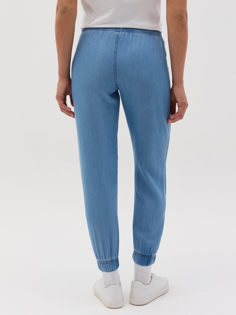 Women Light Blue High Rise Jogger Jeans