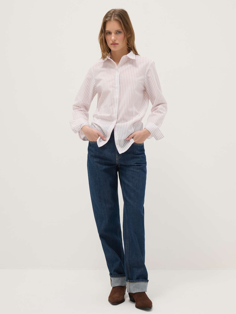 White Striped Long Sleeve Shirt