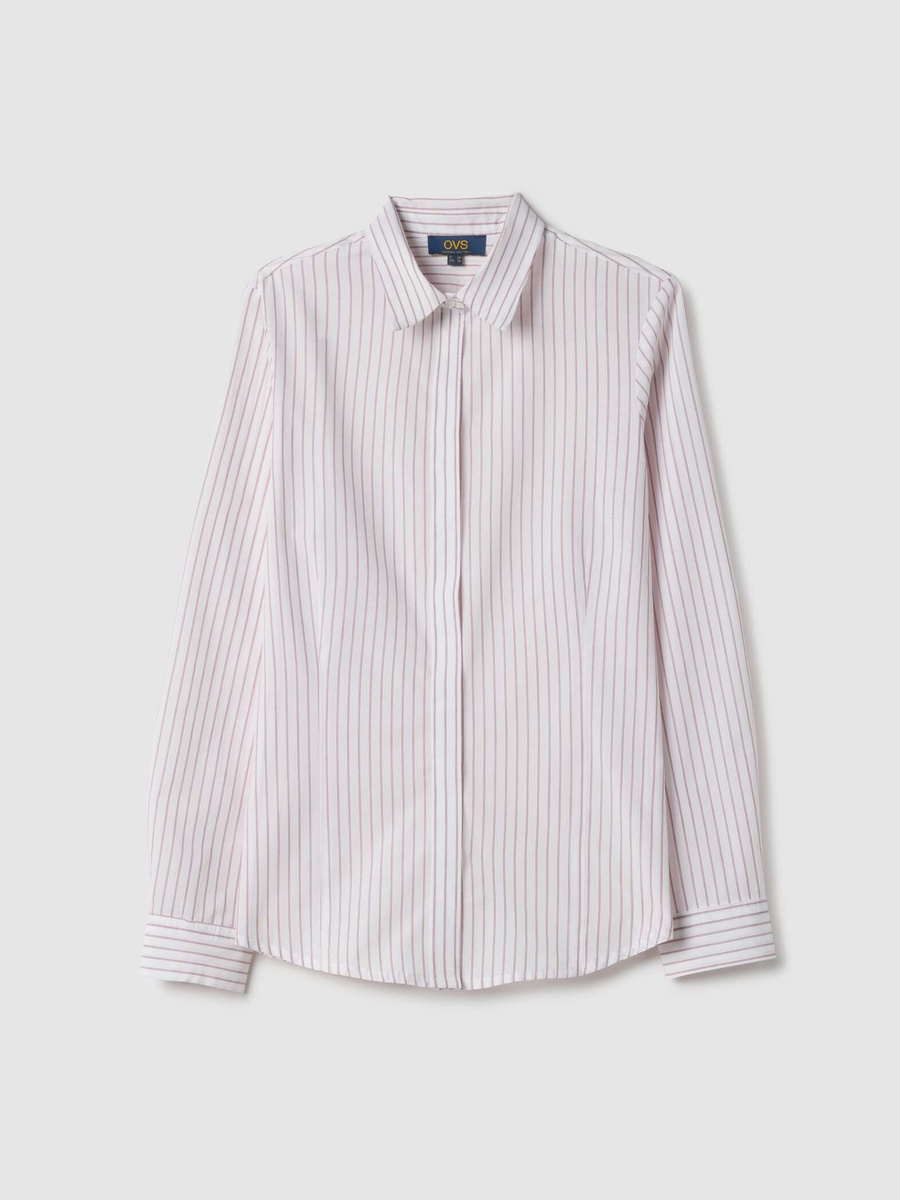 White Striped Long Sleeve Shirt