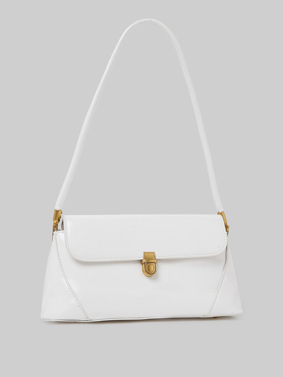 Flap Shoulder Bag with Push-Lock