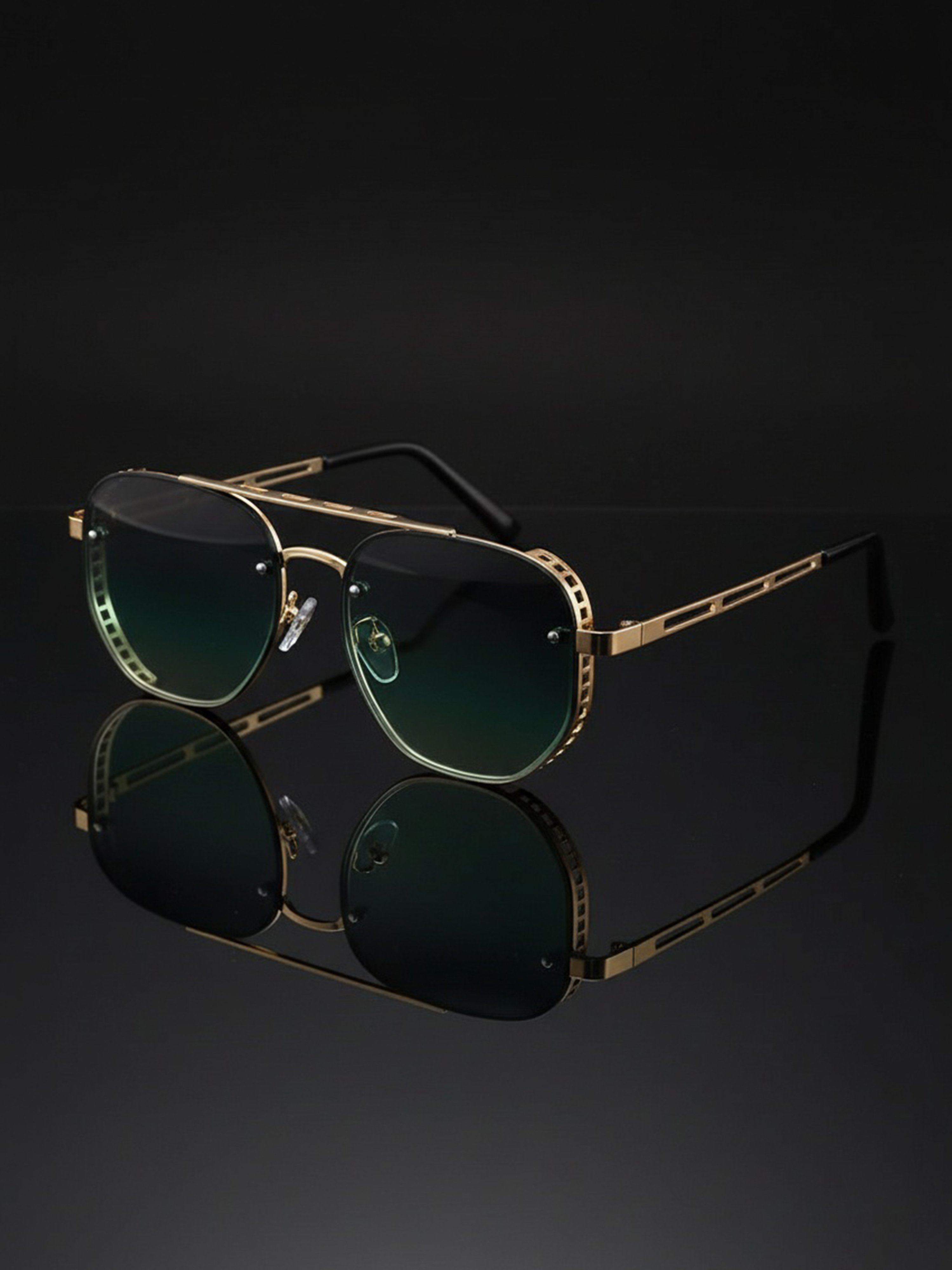 Gold Aviator Sunglasses