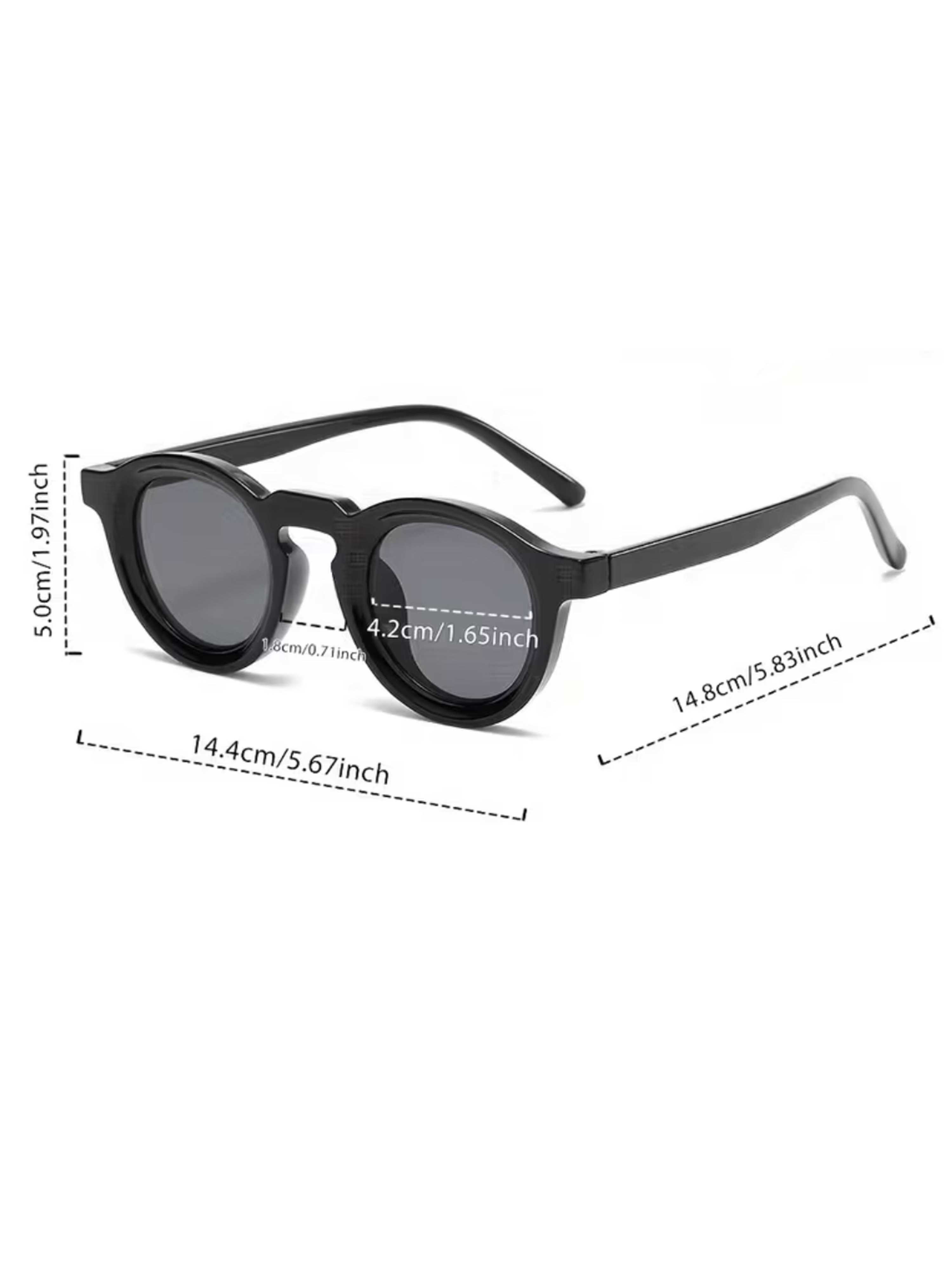 Retro Thick Round Sunglasses