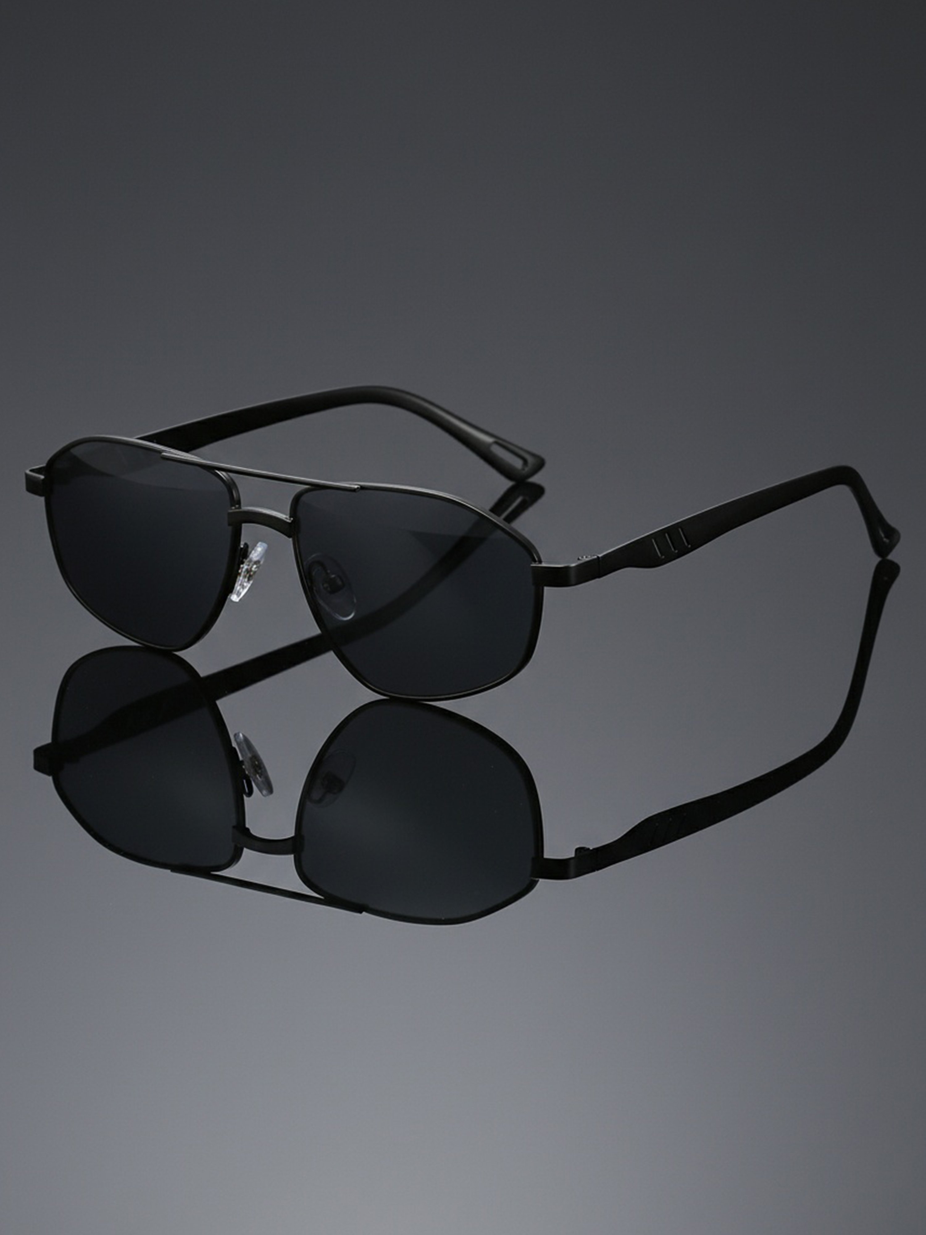 Black Aviator Sunglasses