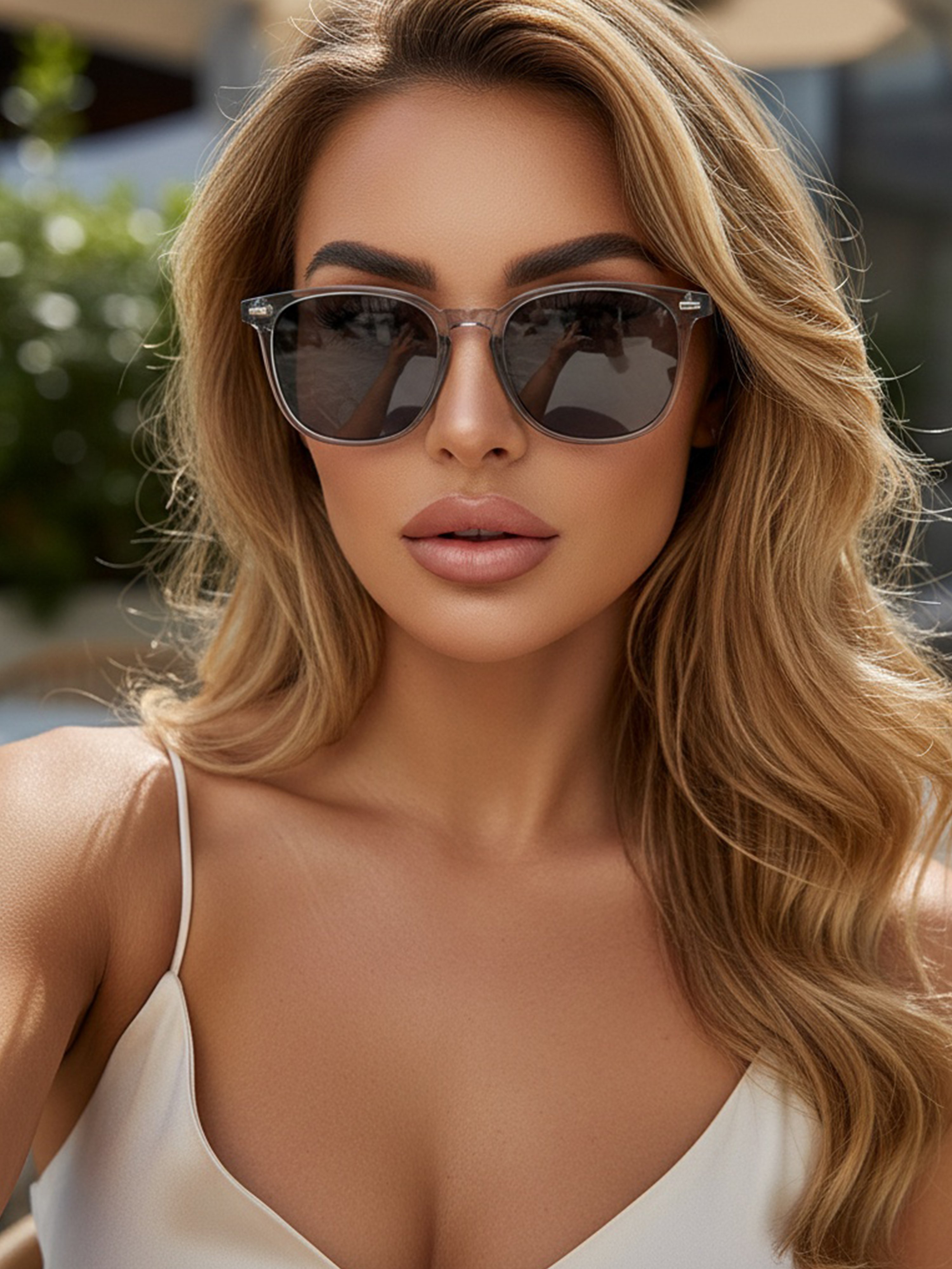 نظارة شمسية مربعة ريترو