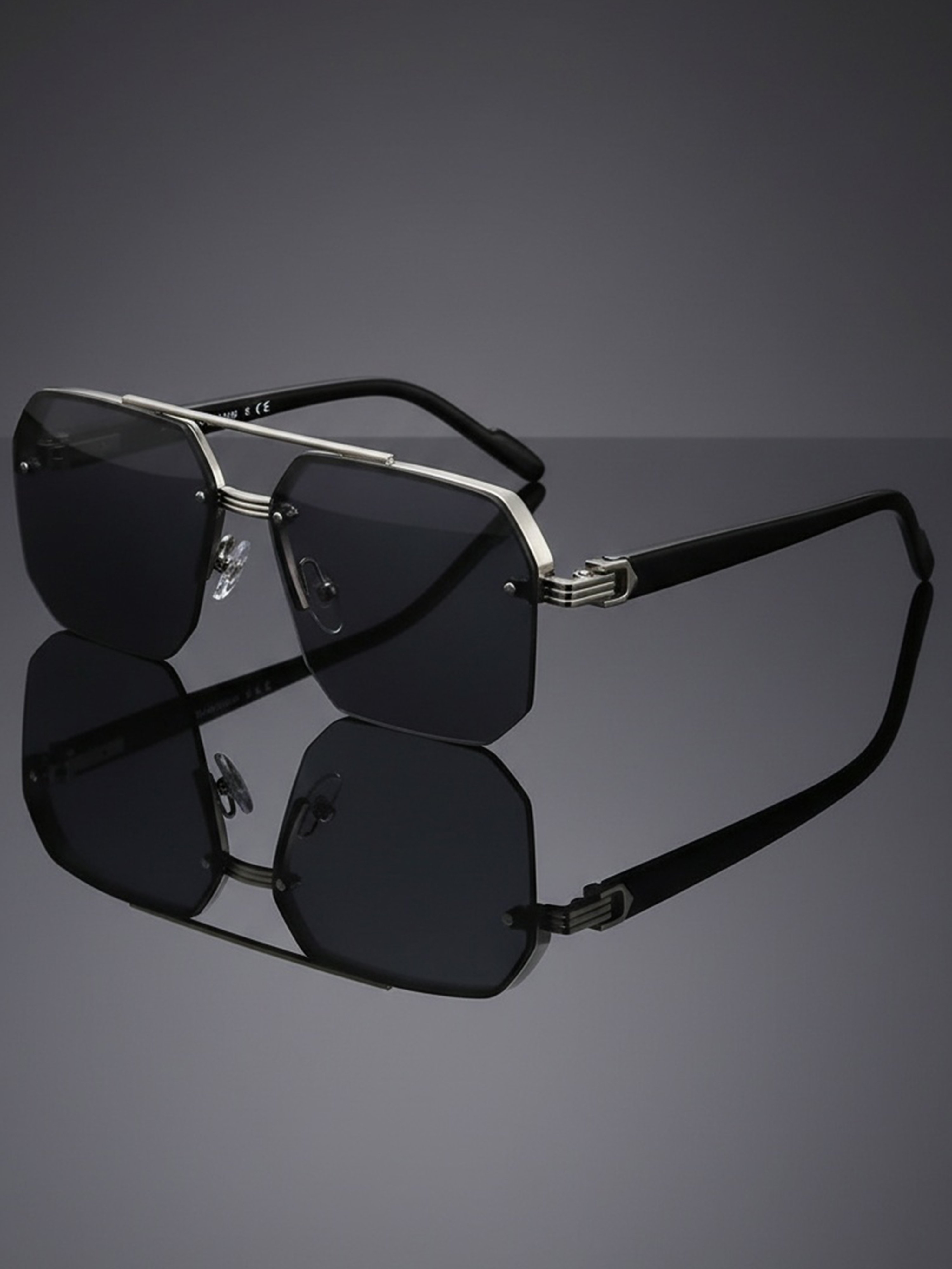 Pack of 2 - Double Bridge Aviator Sunglasses