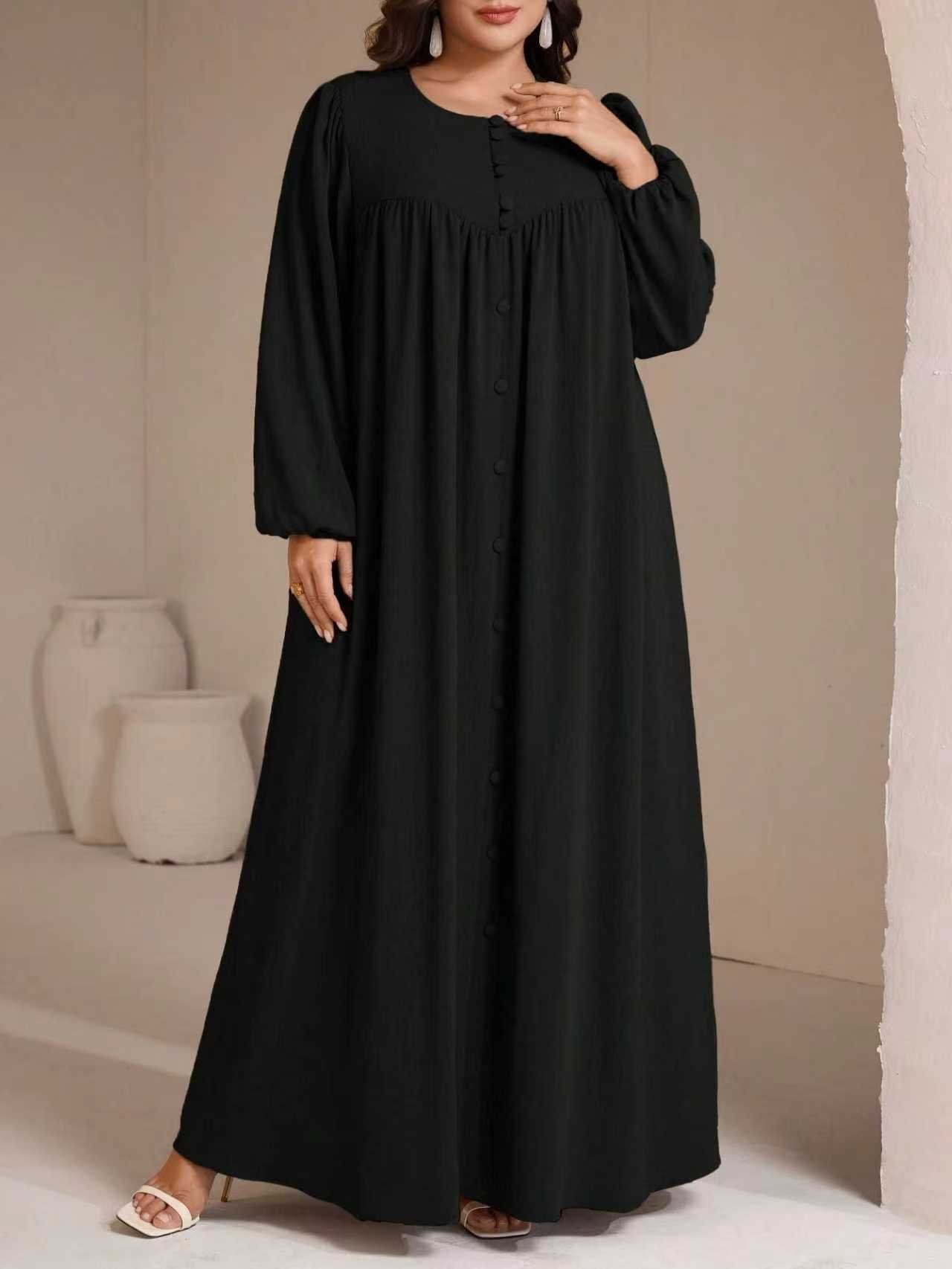 جلابية بمقاس كبير وأكمام منفوخة