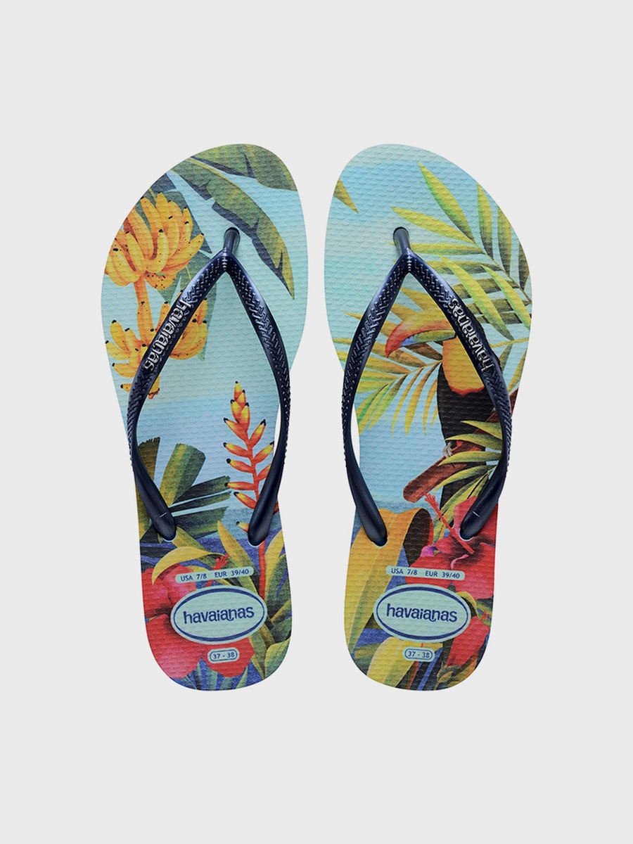 Slim Tropical Flip Flops