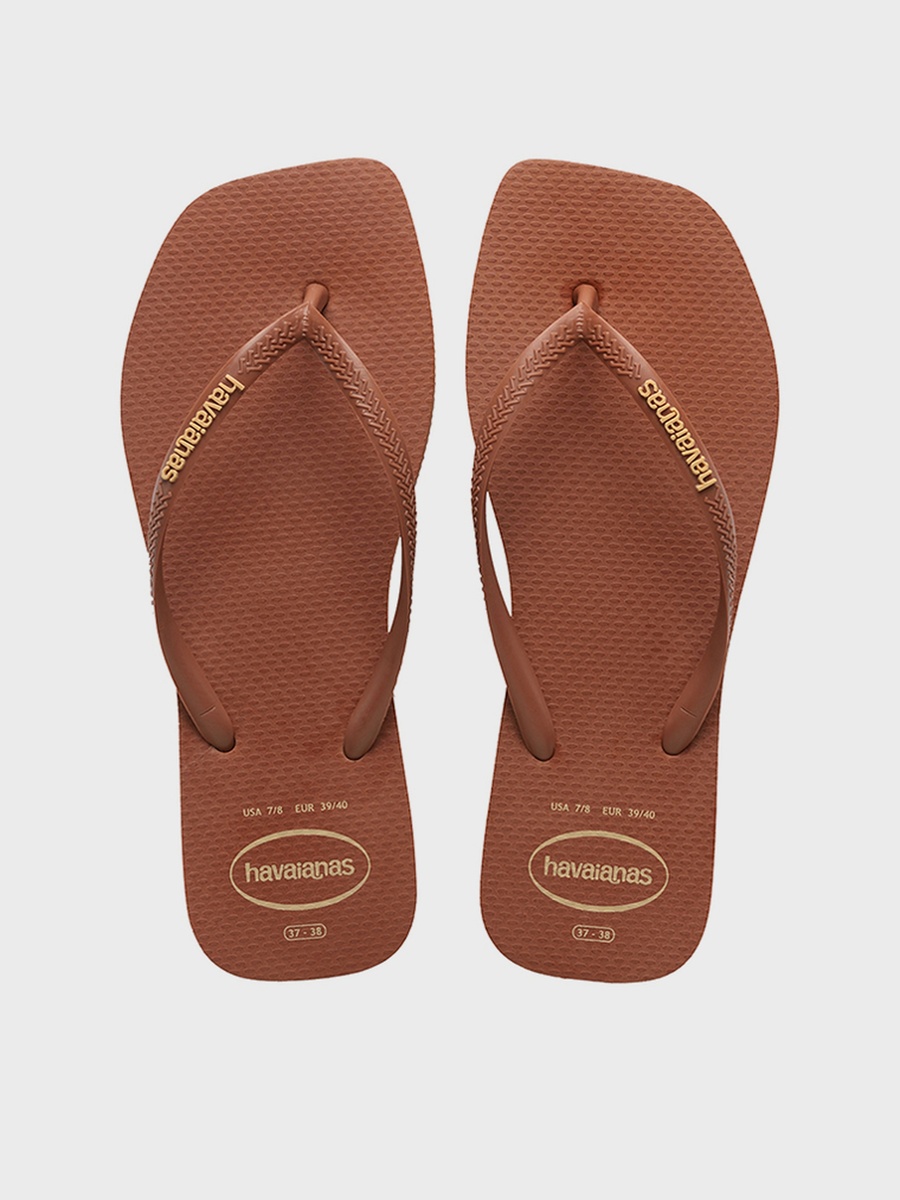 Slim Square Logo Popup Flip Flops