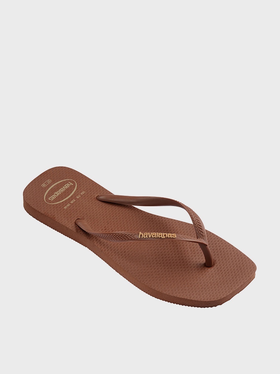 Slim Square Logo Popup Flip Flops