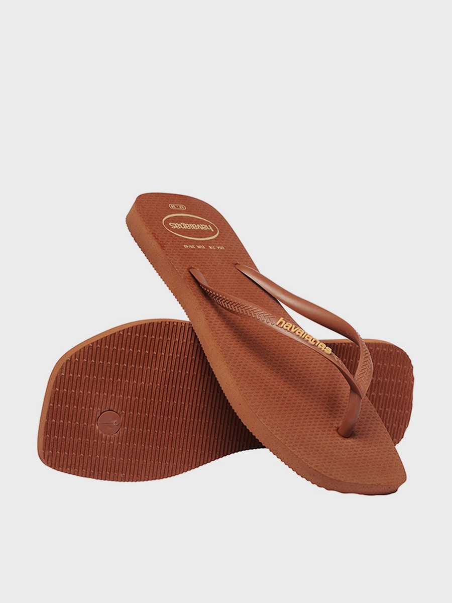 Slim Square Logo Popup Flip Flops