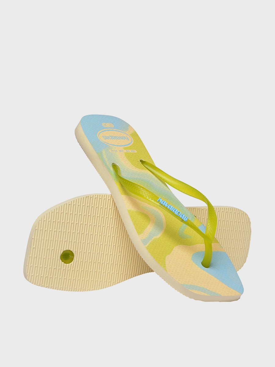 Slim Square Jelly Flip Flops