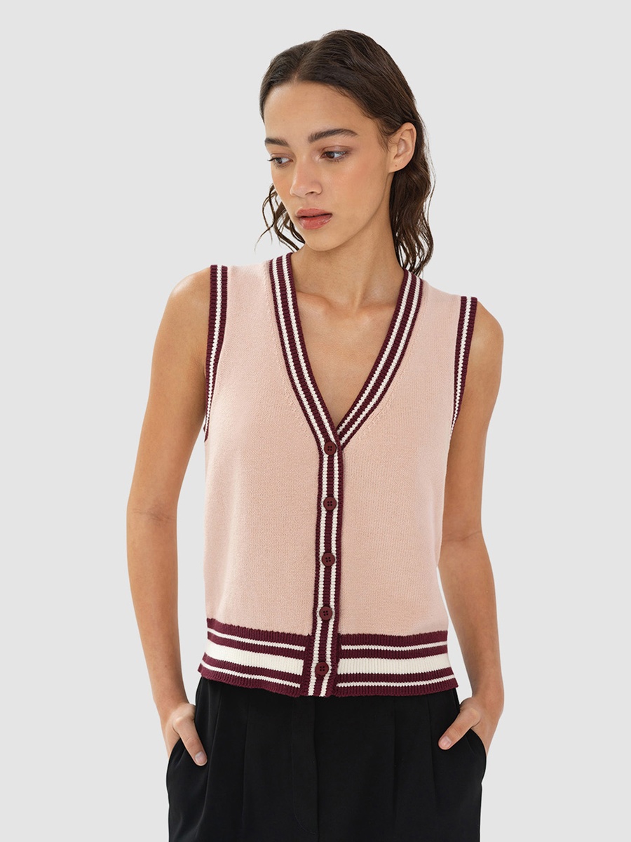 Junie Knit Button Through Vest