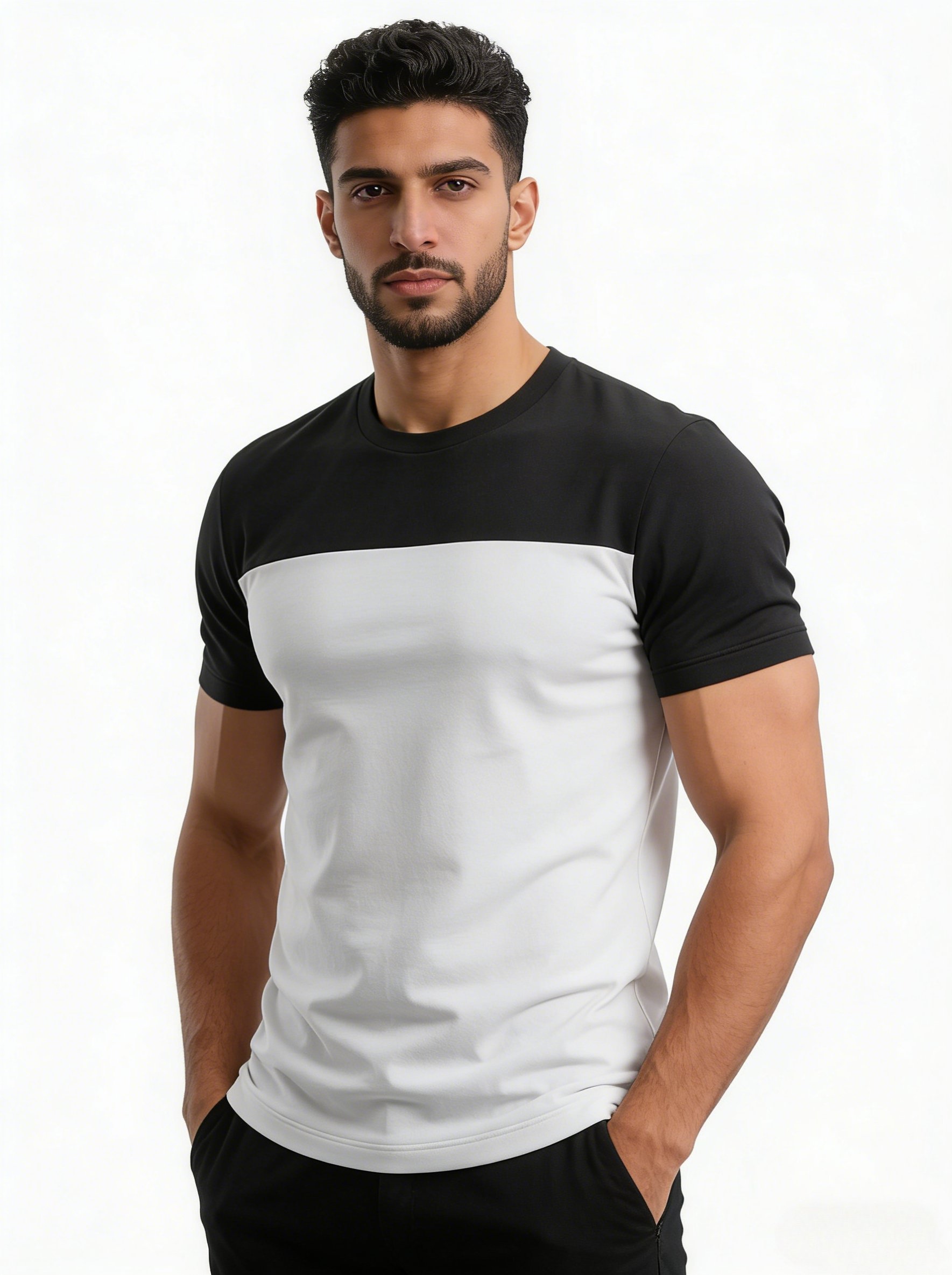 Men Color Block Regular Fit T-Shirt