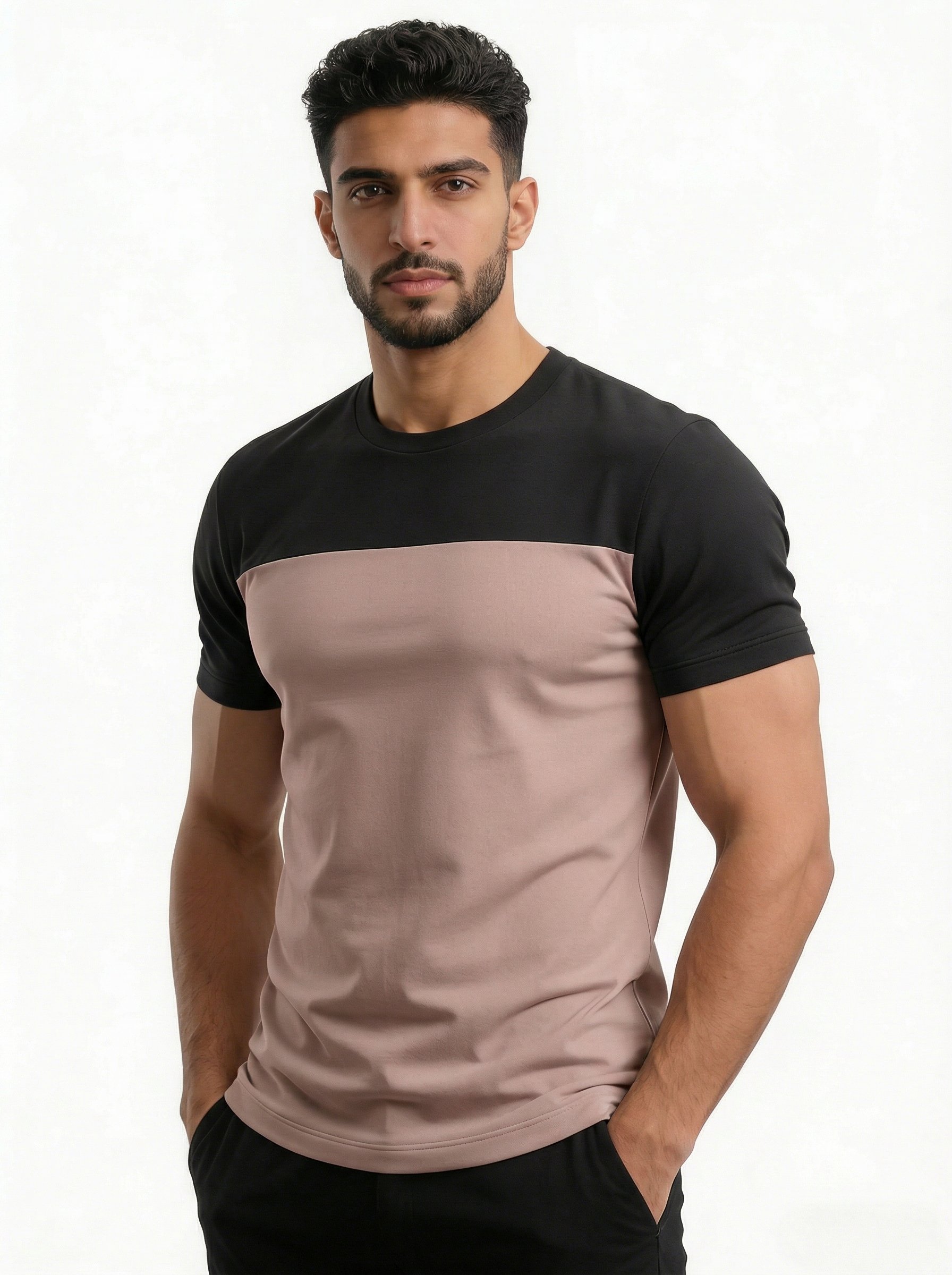 Men Color Block Regular Fit T-Shirt