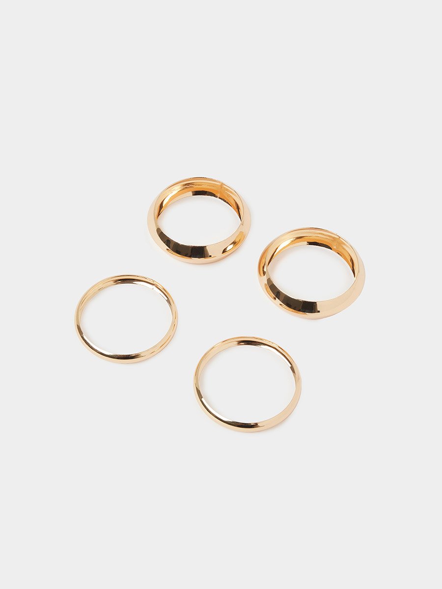 Set of 4 - Gold-Tone Chunky Bracelets