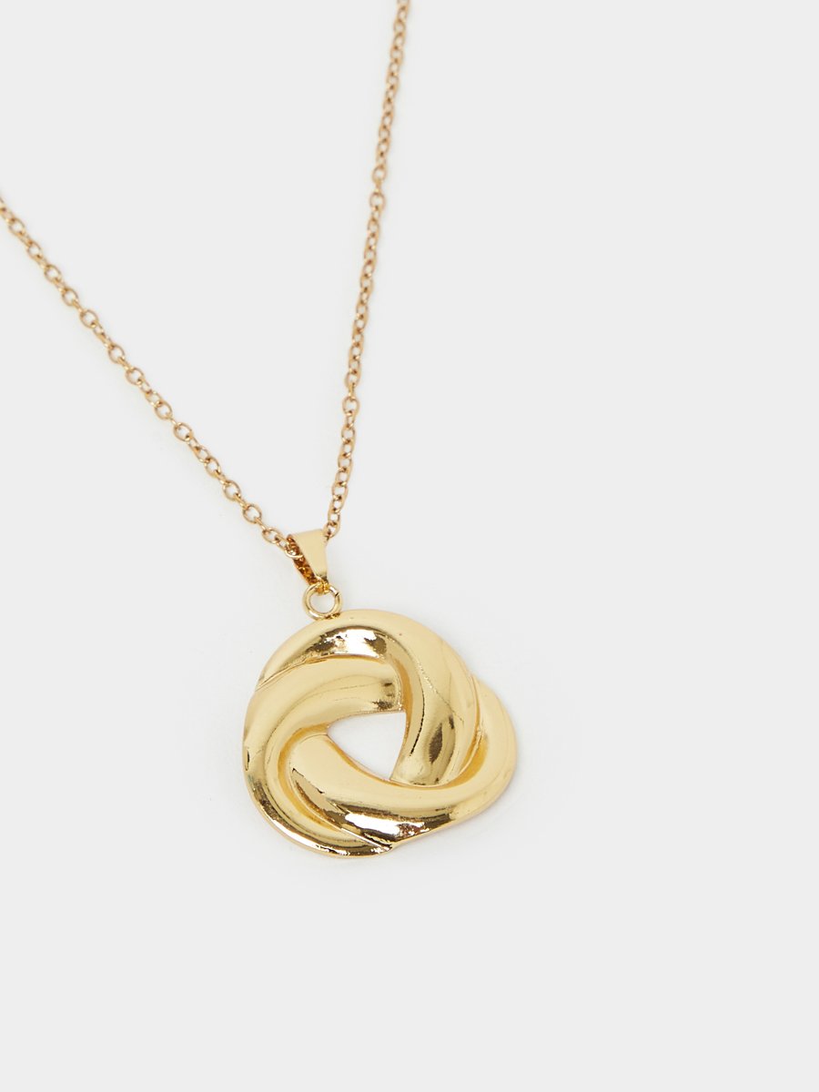 2-Piece Knot Pendant Necklace and Stud Earrings Jewelry Set