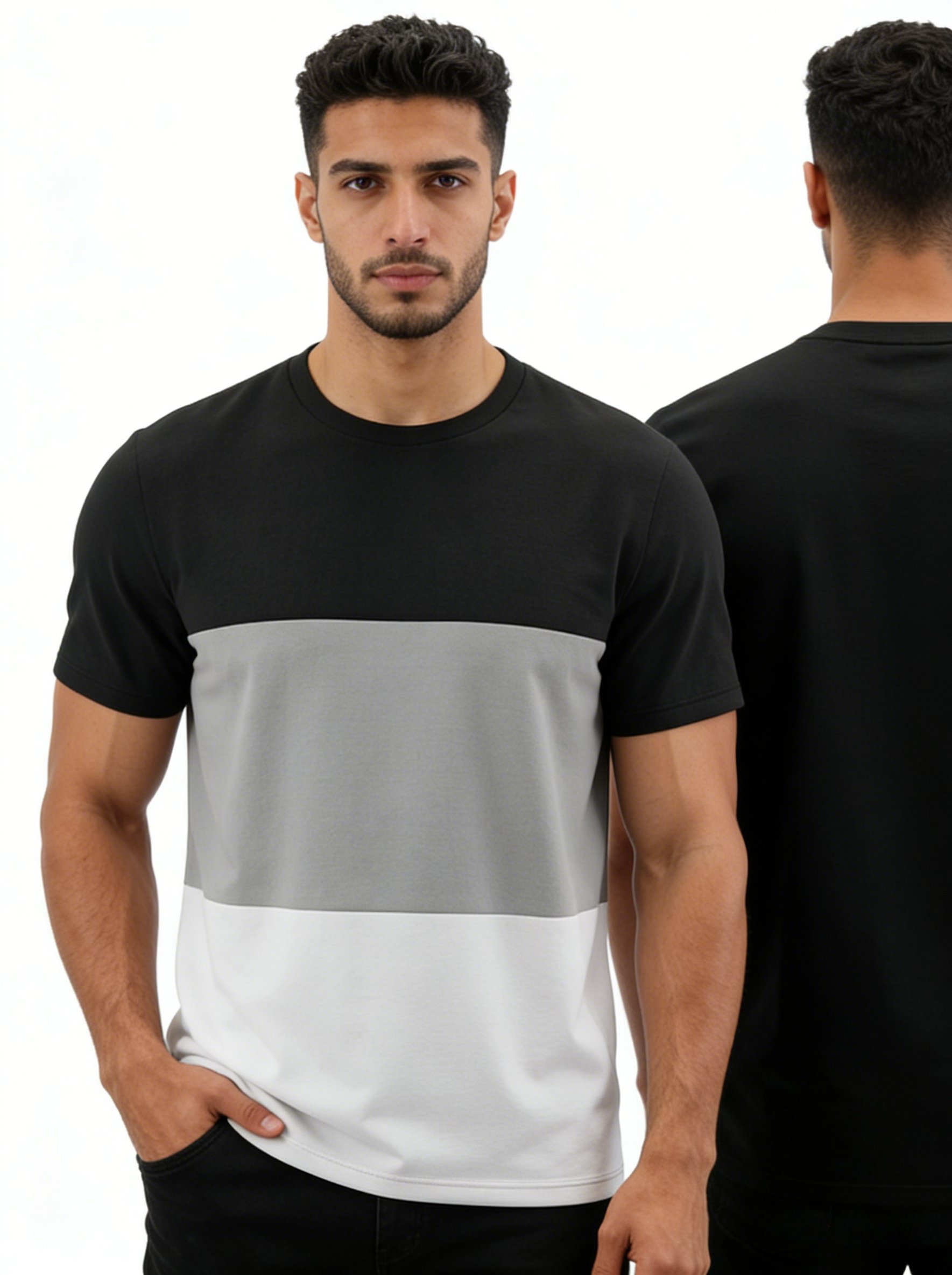Men Color Block Regular Fit T-Shirt