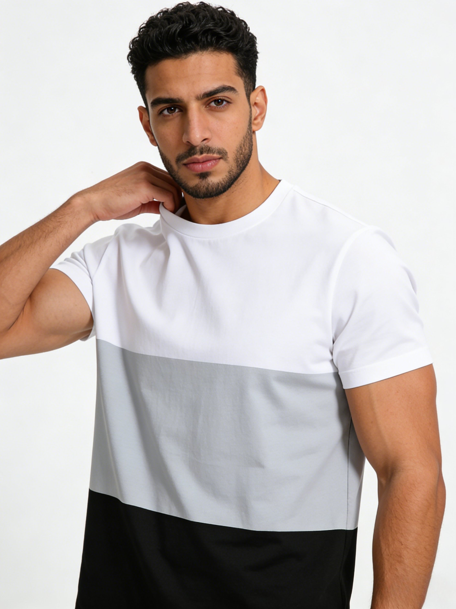 Men Color Block Regular Fit T-Shirt